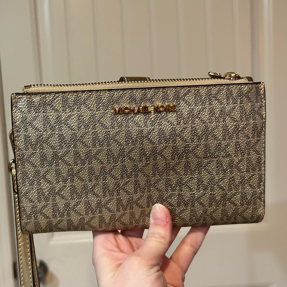 gold michael kors wallet!